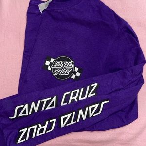 Purple Santa Cruz Skateboards Long Sleeve